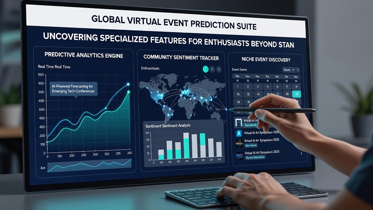 Specialized analytics interface for virtual non-sports event predictions